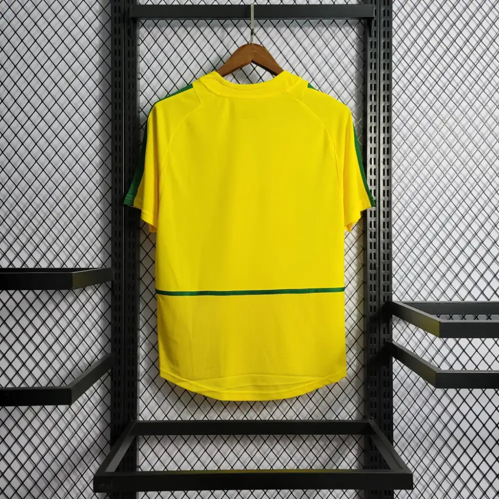 2002 Brazil Home Retro Shirt Clothing