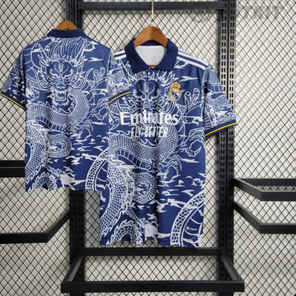 Real Madrid 2023 Blue Chinese Dragon Special Edition Clothing