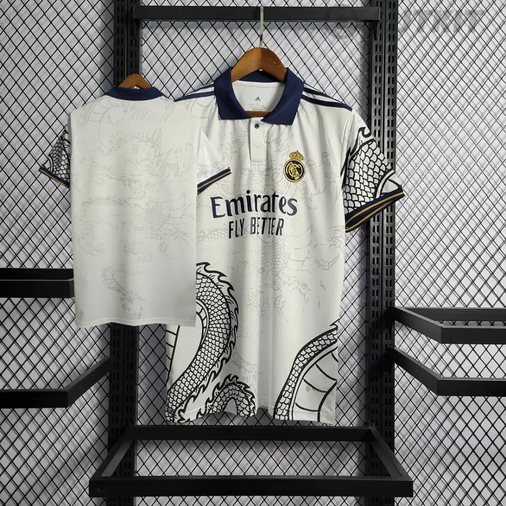 Real Madrid Chinese Dragon White Special Edition Shirt 2022/23 Clothing