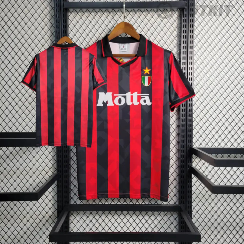 Retro 1993/94 Ac Milan Home Shirt Clothing