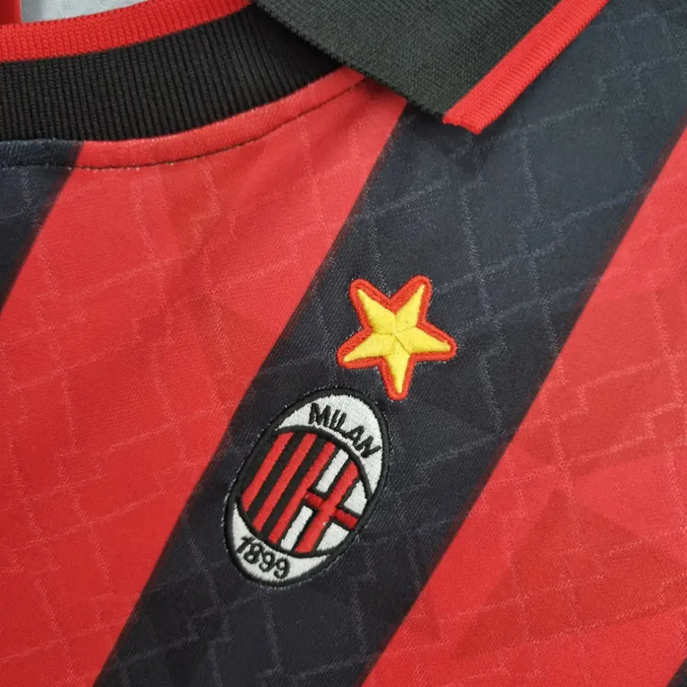 Retro 1995/96 Ac Milan Home Shirt Clothing