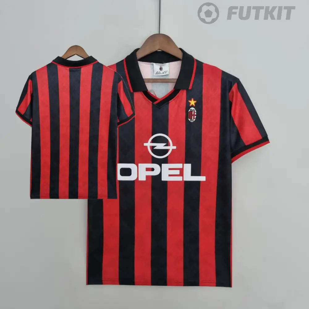 Retro 1995/96 Ac Milan Home Shirt Clothing