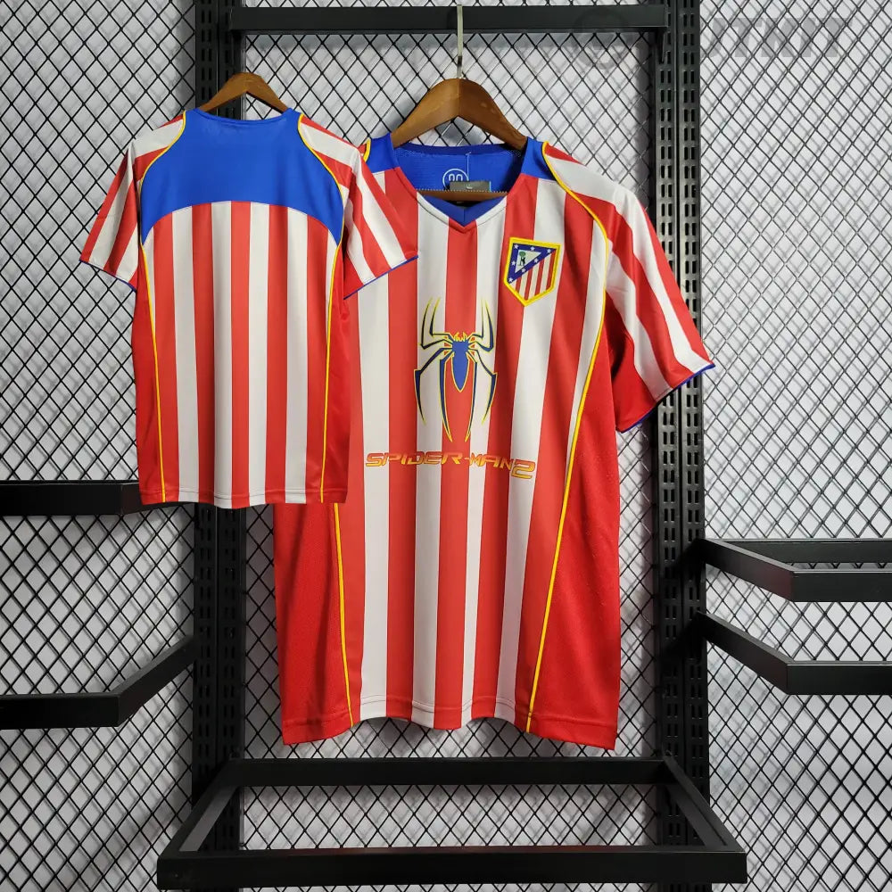 Retro 2004/05 Atletico Madrid Spider-Man 2 Home Special Edition Shirt Clothing