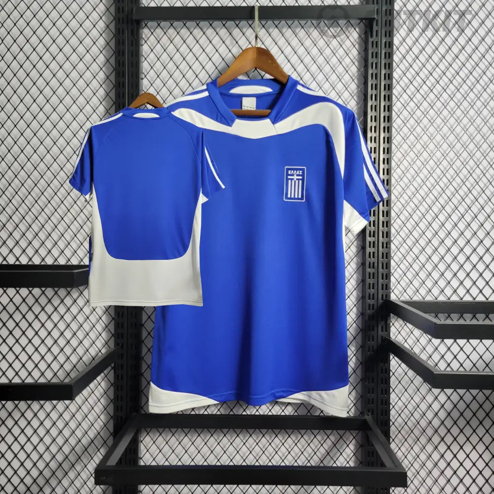 Retro 2004 Greece Home Shirt Clothing
