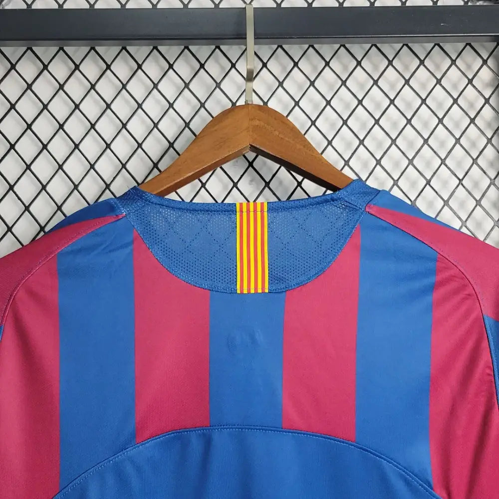 Retro 2005/06 Fc Barcelona Home Shirt Long Sleeve Clothing