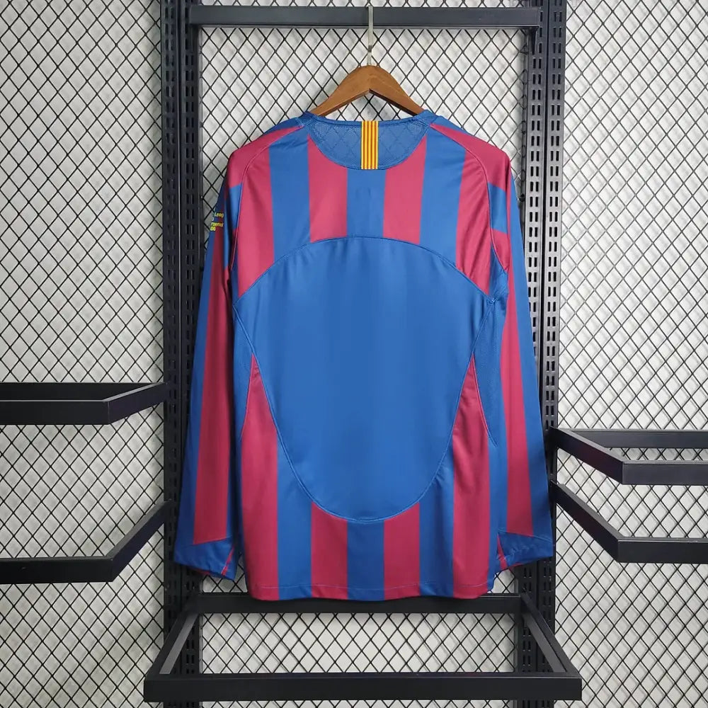 Retro 2005/06 Fc Barcelona Home Shirt Long Sleeve Clothing