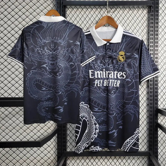 Real Madrid Chinese Dragon Black Special Edition Shirt 2023/24 Clothing