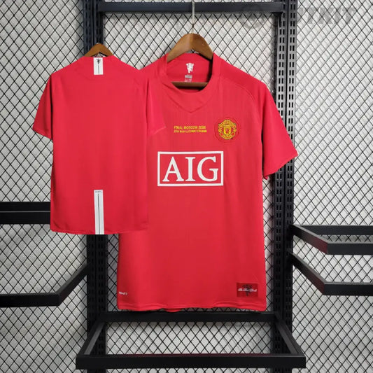 Retro 2007/08 Manchester United Home Shirt Clothing