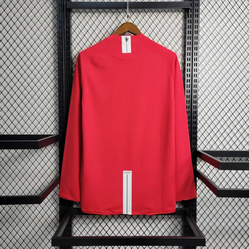 Retro Man Utd 2007/08 Hemmatröja Långärmad