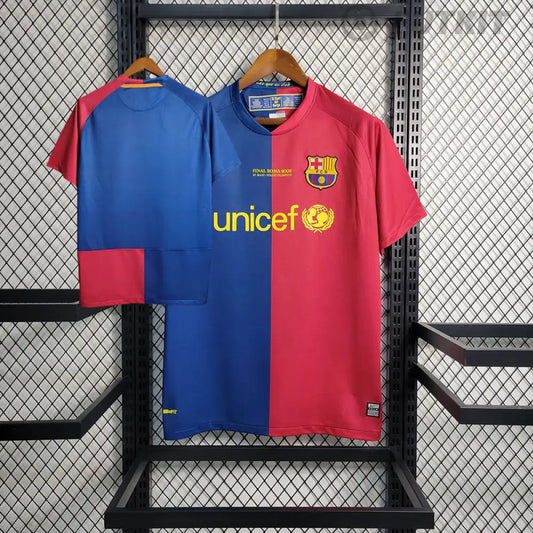 Retro 2008/09 Fc Barcelona Ucl Final Home Shirt Clothing